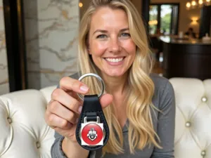 Leather Keychain Sturdy Force Modern Design